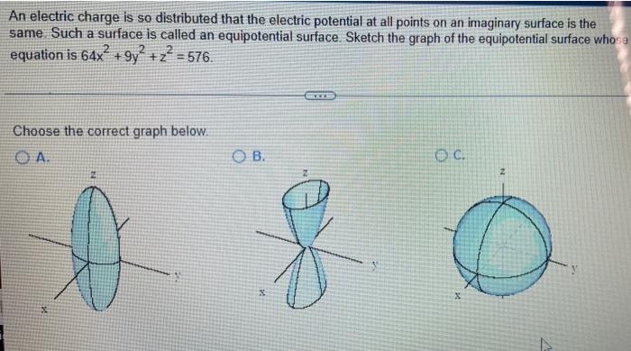 Solved An electric charge is so distributed that the | Chegg.com