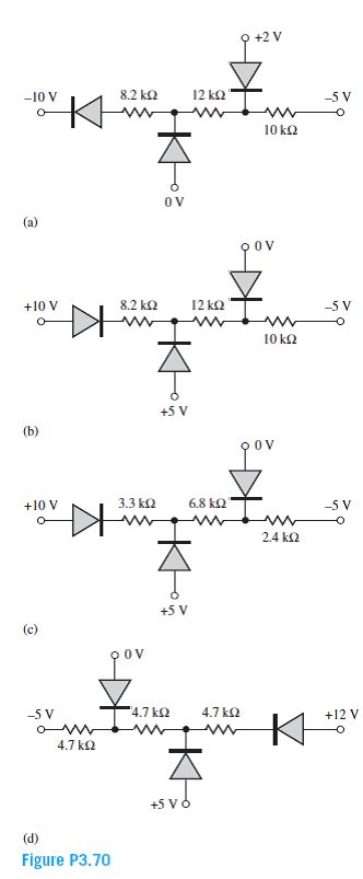 Solved Find The Q point For The Diodes In The Circuits In Fig 