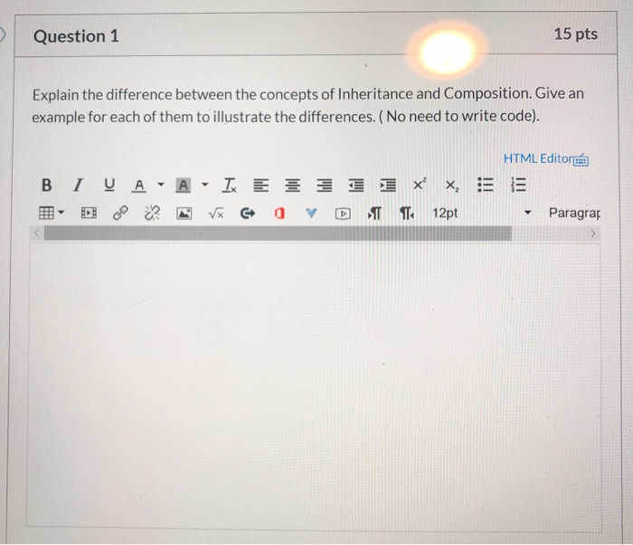 Solved Question 1 15 pts Explain the difference between the | Chegg.com