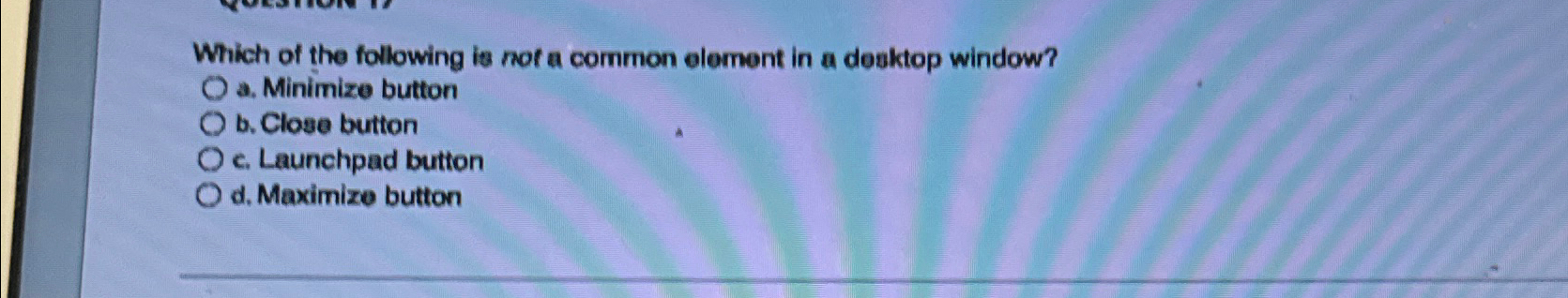 Solved Which of the following is not a common element in a | Chegg.com