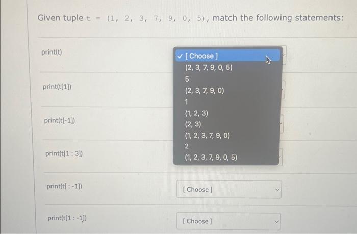 Solved Match Whether The Following Statements Are | Chegg.com