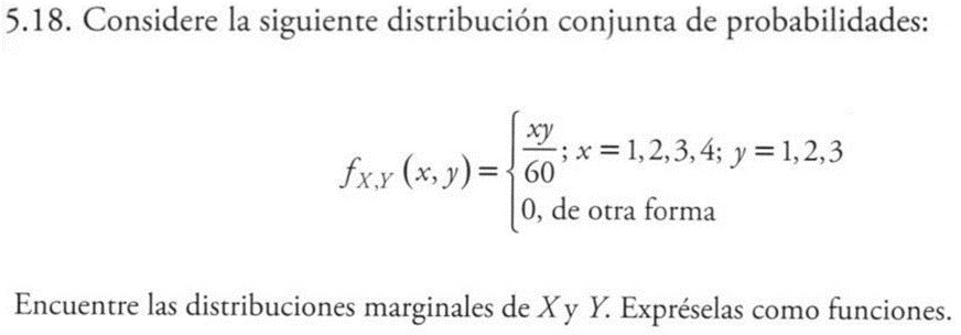 Solved 5.18. ﻿Considere la siguiente distribución conjunta | Chegg.com