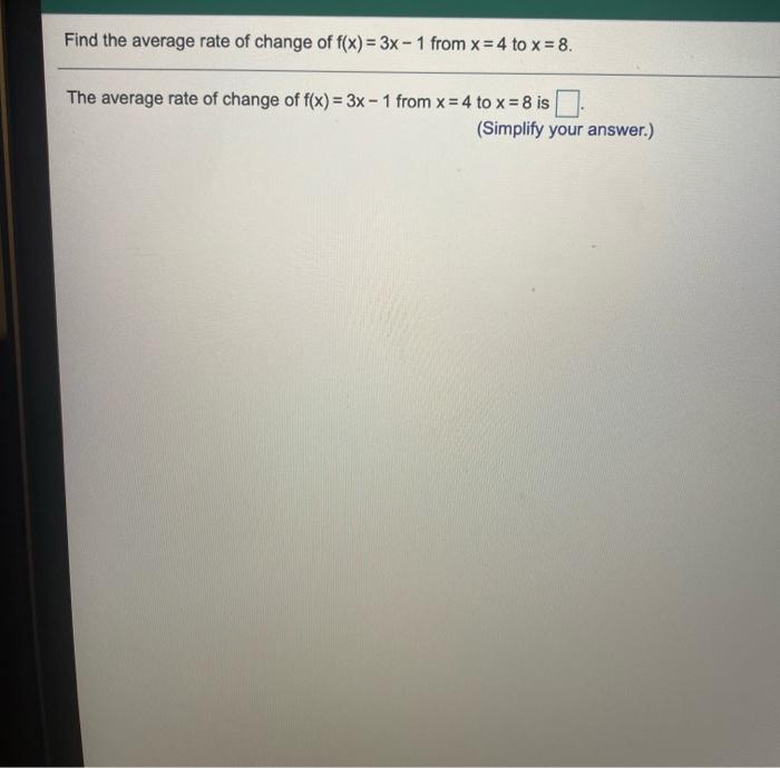 find the average rate of change between x 1 and x 3
