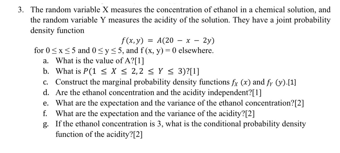 Solved The random variable x ﻿measures the concentration of | Chegg.com