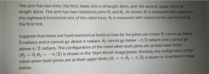Solved Background: Consider the robot arm shown below with | Chegg.com