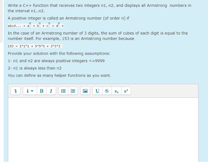 Solved Write a C++ function that receives two integers n1, | Chegg.com