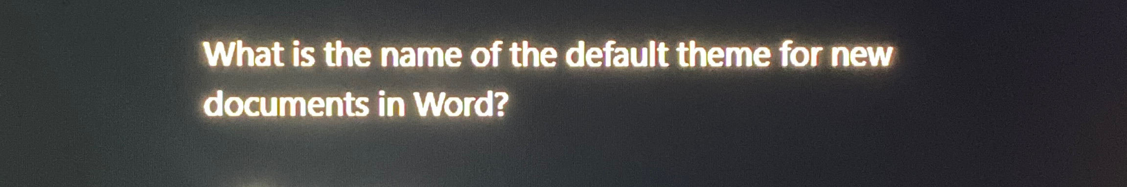 Solved What is the name of the default theme for new | Chegg.com