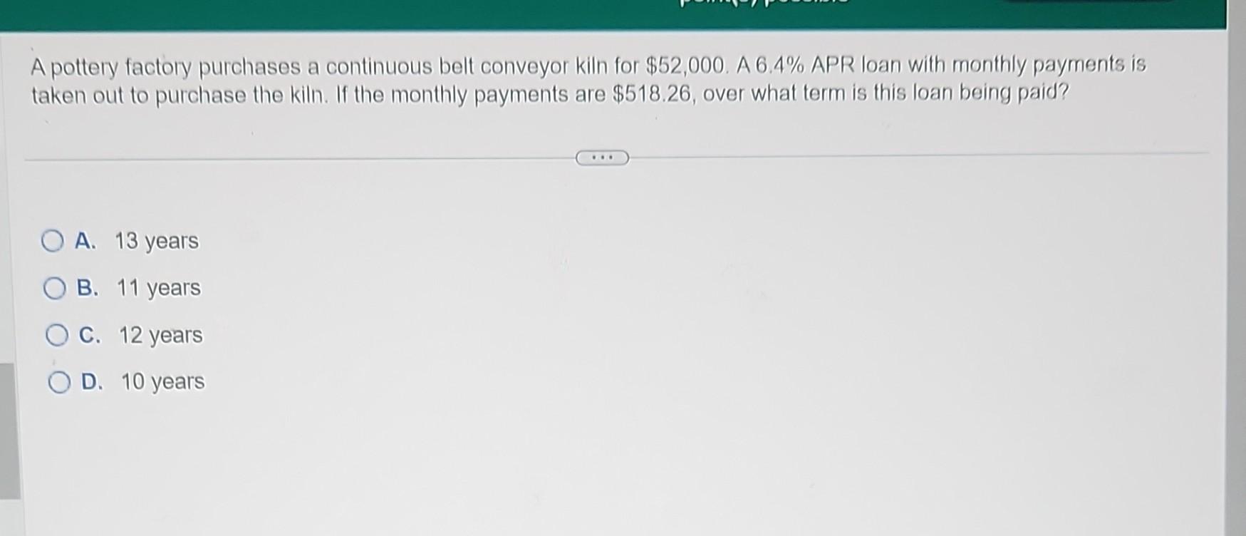 Solved A pottery factory purchases a continuous belt