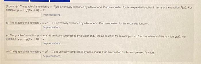 Solved (1 point) (a) The graph of a function y=f(x) is | Chegg.com
