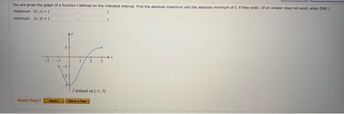 Solved You are given the graph of a function f defined on | Chegg.com