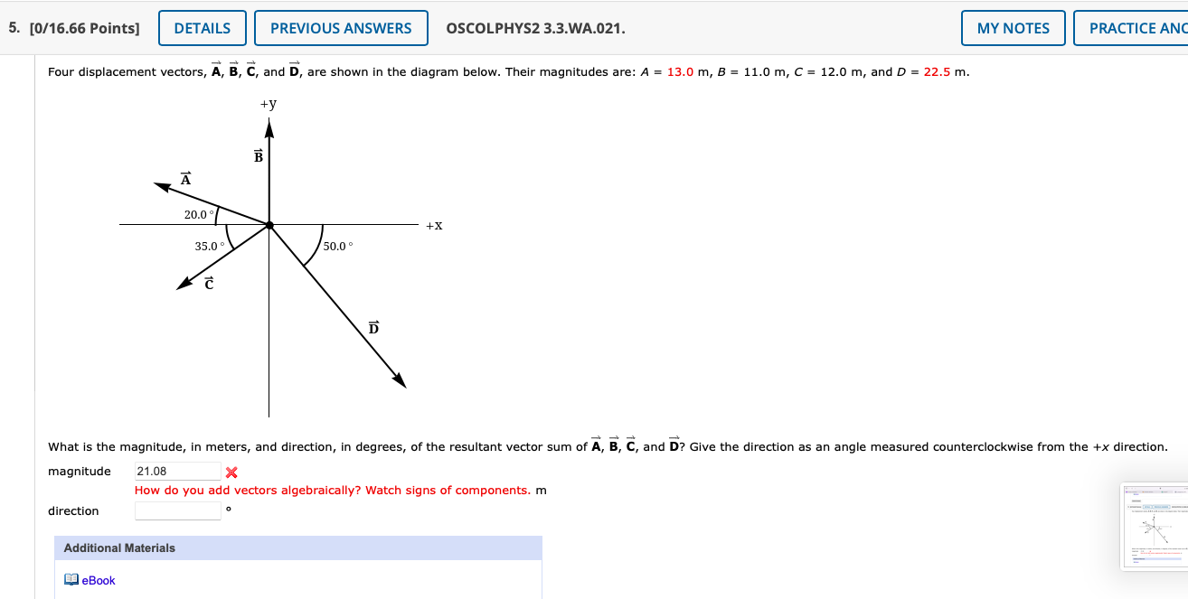 Solved Four displacement vectors, vec(A),vec(B),vec(C), ﻿and | Chegg.com