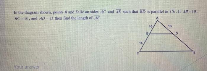 Solved In The Diagram Shown Points B And I Lie On Sides Chegg Com