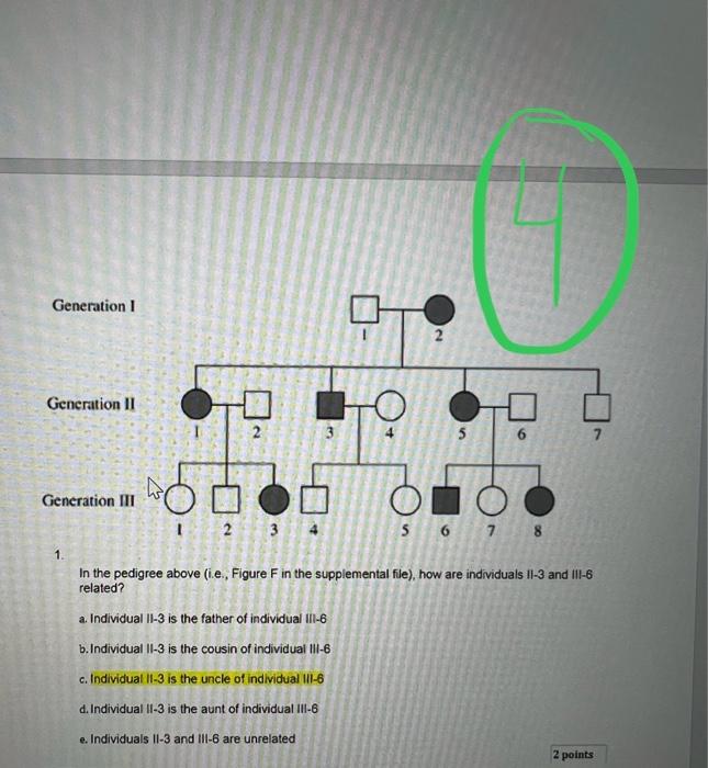Solved 1 Imagine that the pedigree above (i.e., Figure F in | Chegg.com