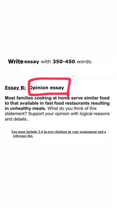 an opinion essay about fast food