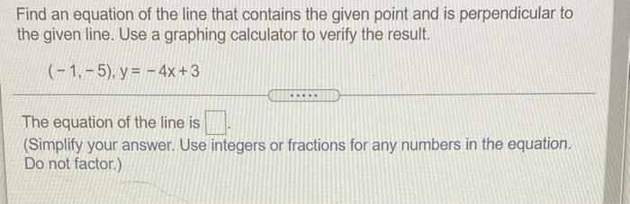 Solved Find an equation of the line that contains the given | Chegg.com