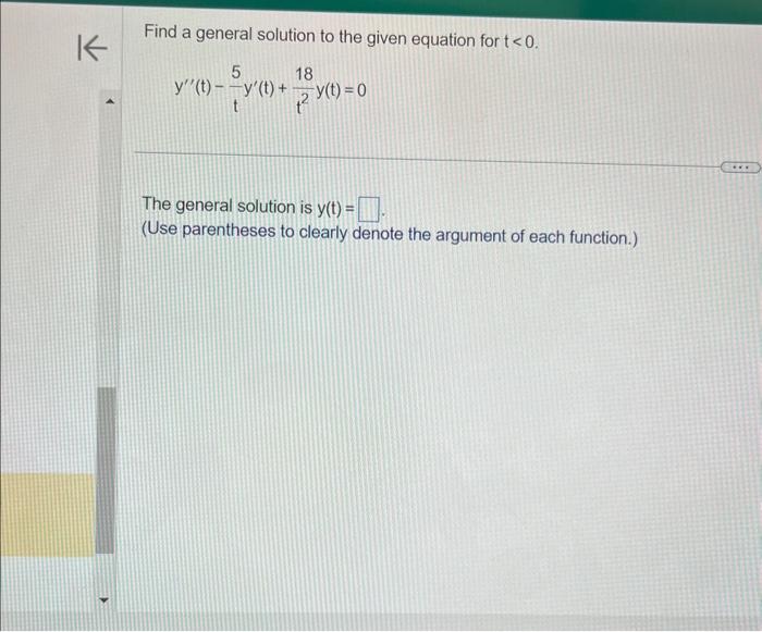 Solved Find a general solution to the given equation for | Chegg.com