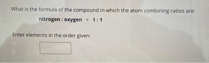 Solved What is the formula of the compound in which the atom | Chegg.com