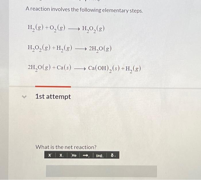 Solved A reaction involves the following elementary steps. | Chegg.com