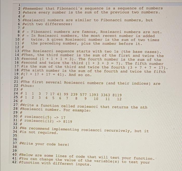 Solved 2 #Remember that Fibonacci's sequence is a sequence | Chegg.com