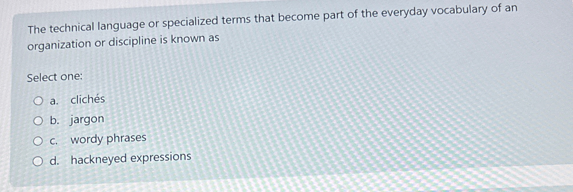 Solved The technical language or specialized terms that | Chegg.com