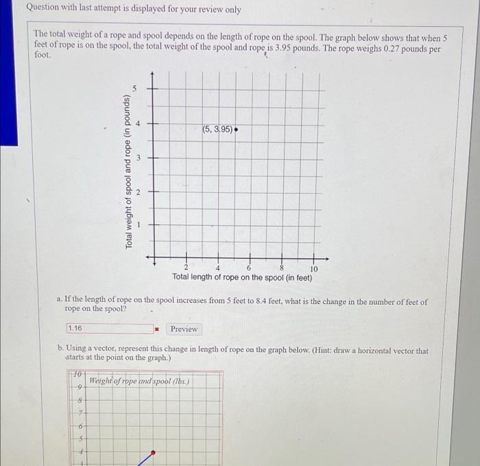 Solved Question with last attempt is displayed for your | Chegg.com