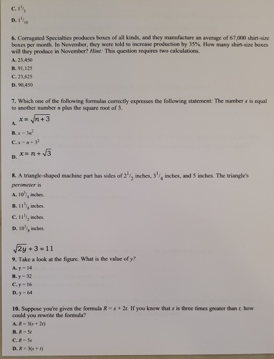 Trades Math Test Solved exam: 086097RR - Math for the Trades When you have | Chegg.com