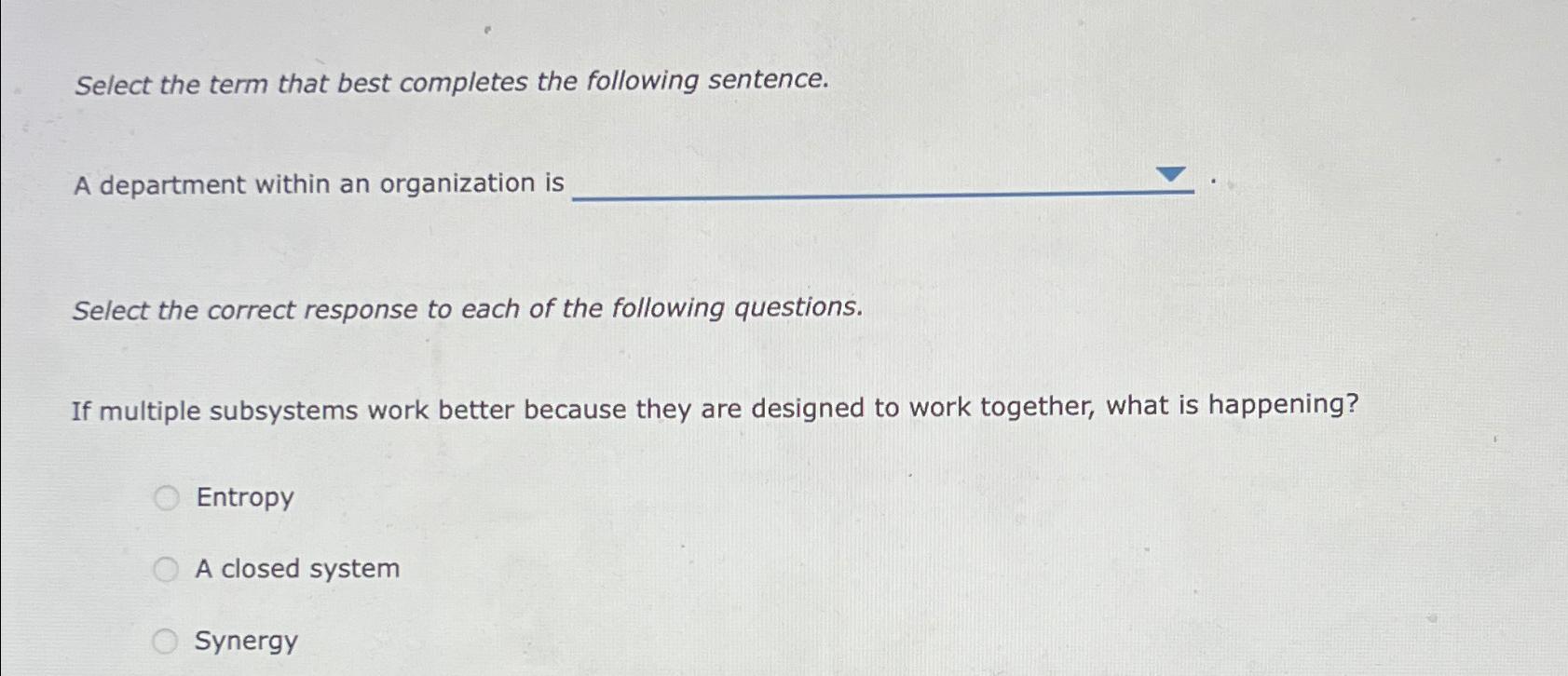SOLVED SELECT THE BEST TERM TO COMPLETE EACH visual data 8