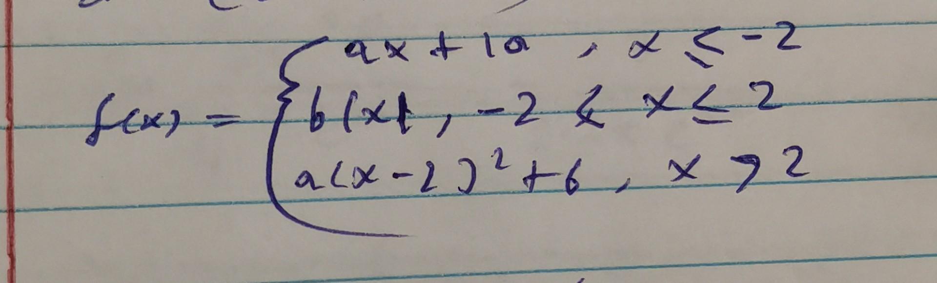 Solved Find Values A And B That Make F(x) Continuous | Chegg.com