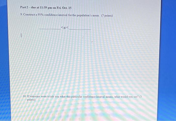 Solved MAT 107 Course Project Directions: Please complete | Chegg.com