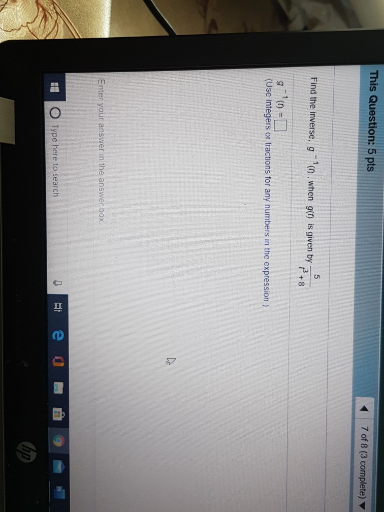 Solved This Question: 6 pts 5 of 8 (3 complete) Find the | Chegg.com