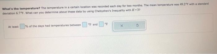 Solved What's the temperature? The temperature in a certain | Chegg.com