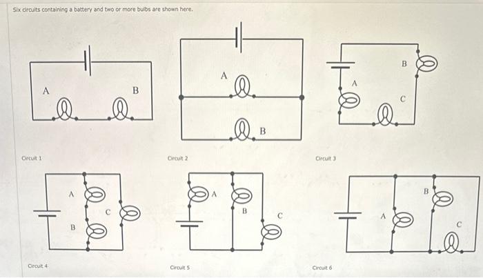 Solved A. In which circuits are A and B connected in series | Chegg.com