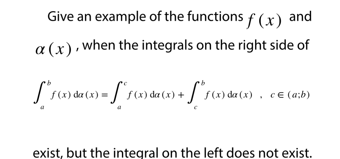 Solved Give an example of the functions f(x) ﻿and α(x), | Chegg.com