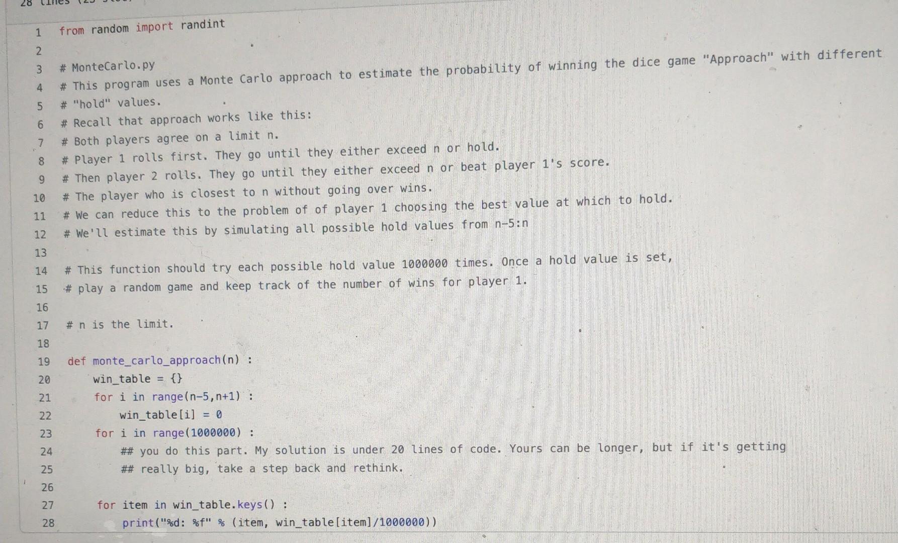 Solved Part 2. (20 Points) Monte Carlo Simulation. A Common | Chegg.com