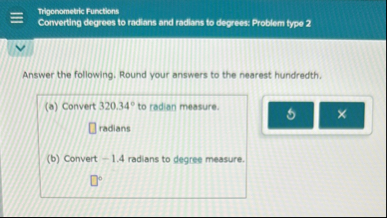 Solved Tiponometrik FunctionsCorverting degrees to radians | Chegg.com