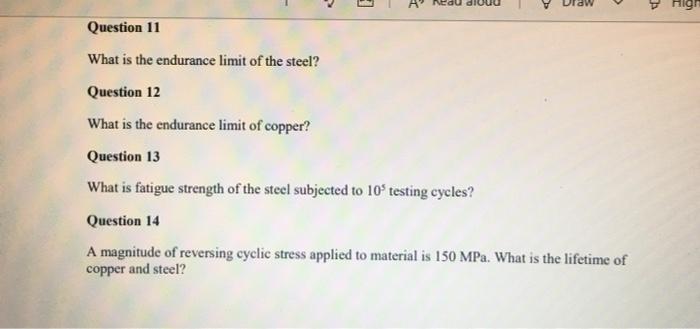 Solved Information for questions 1 to 10: A tensile test on | Chegg.com