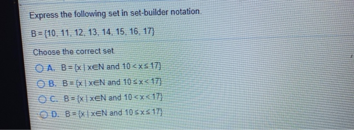 2 4 6 8 10 write in set builder form