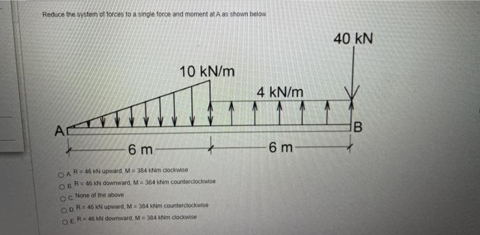 Solved Reduce the system of forces to a single force and | Chegg.com