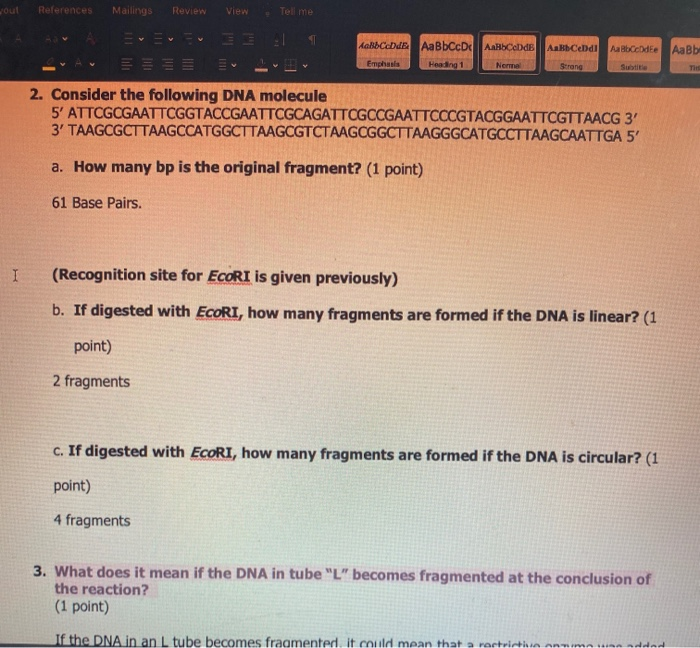 Solved I just need help with 2b and 2c. and 3. i answered | Chegg.com