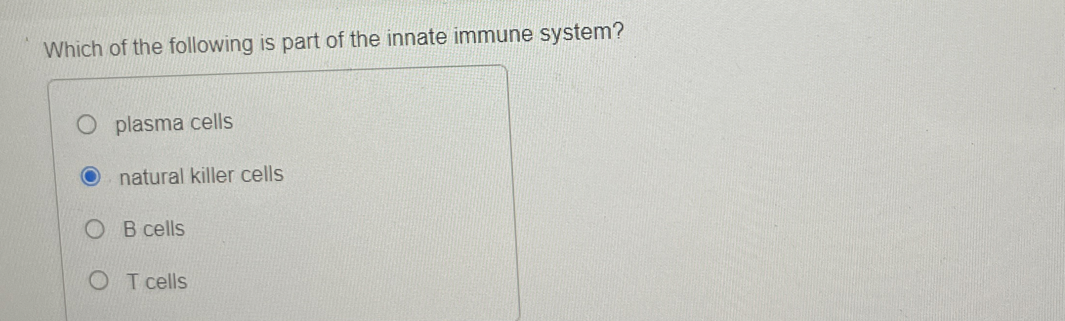 Solved Which of the following is part of the innate immune | Chegg.com