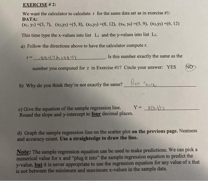 Solved EXERCISE # 2: We want the calculator to calculater | Chegg.com