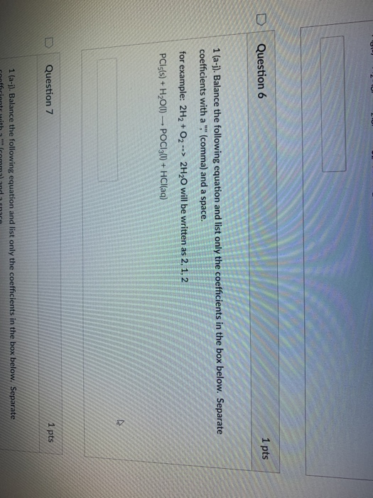Solved Question 6 1 pts 1 (a-j). Balance the following | Chegg.com