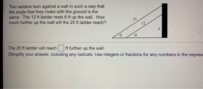 Two ladders are leaning against a wall in such a way that they