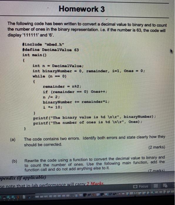 Solved Homework 3 The following code has been written to | Chegg.com