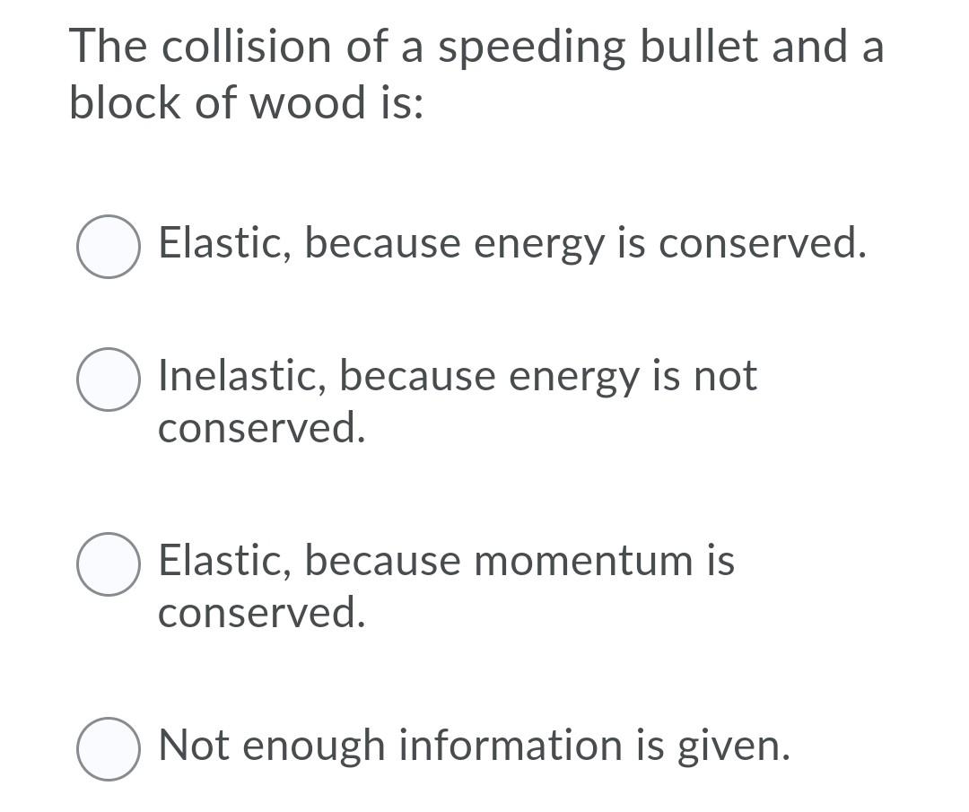 Solved The collision of a speeding bullet and a block of | Chegg.com