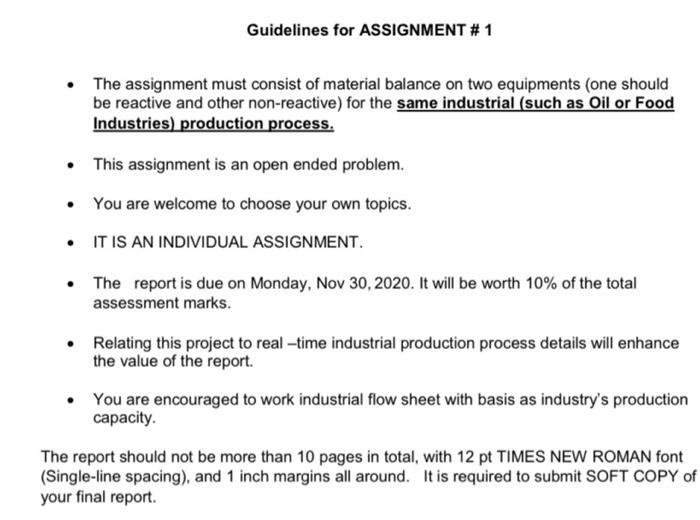Solved Guidelines for ASSIGNMENT # 1 • The assignment must | Chegg.com
