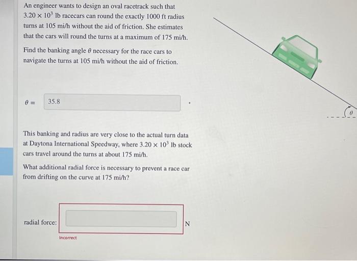 Solved An engineer wants to design an oval racetrack such