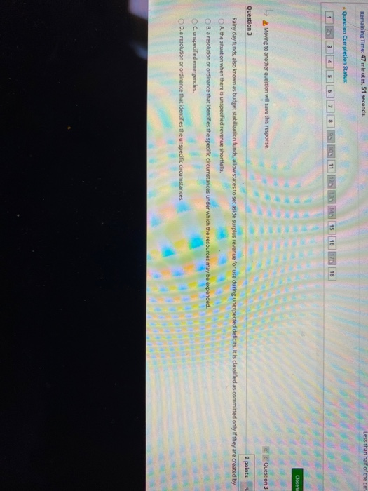 Solved Question 3 2 points Save Answer Rainy day funds, also | Chegg.com