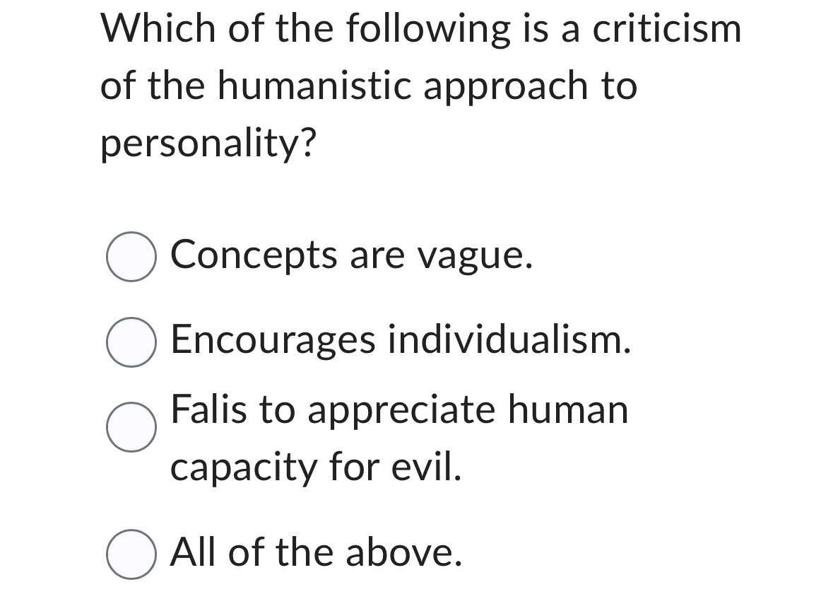 Solved Which of the following is a criticism of the | Chegg.com