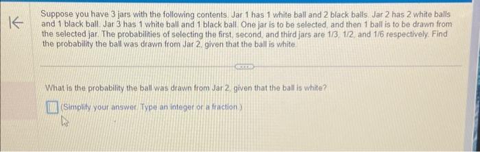Solved Suppose you have 3 jars with the following contents. | Chegg.com